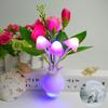 Handmade LED Mushroom Night Lights Colorful Little Night Light Pomegranate Bottle Floral Lamp