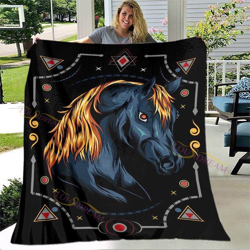 3D одеяло с скачущими лошадьми, фланелевое плюшевое одеяло для детей, одеяло из шерпа для девочек, пододеяльник для дивана, дорожное одеяло