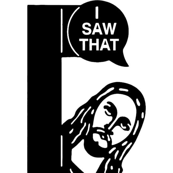 Подглядывающий Иисус Металлическая табличка Украшение для садового забора Табличка Я это видел Табличка Иисуса для дома Уличная Дерево Сарай Фермерский дом Декор