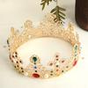 Сплав саксонский стиль ретро религиозная корона корона стразы цветная корона ювелирные изделия головной убор аксессуары для волос