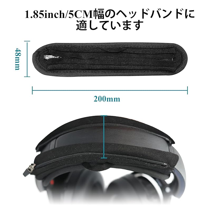 Adhiper Q35 Headphone Cover for Sony Bose Beats JBL ATH Hyperx Skullcandy Headphones, Diving Fabric Headband Cover Replacement, Universal Cushion