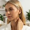 Vintage Enamel Flowers Cute Huggies Hoop Earrings for Women Boho Colorful Engraved Flower Circle Ear Buckle Trendy Jewelry Gift