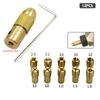 7/12Pcs Brass Collet Micro Drill Self-Tightening Drill Bit Tool Adapt 2-5Mm Bit