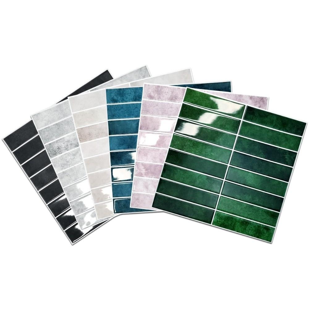 Самоклеящиеся 3D Стерео Настенные Наклейки Водонепроницаемые Имитация Плитки для Кухни Ванной