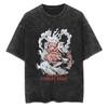 Whitebeard Pirates One Piece Anime Printed Tshirt Mens and Womens Washed Tshirt High Quality Vintage Cotton Tshirt