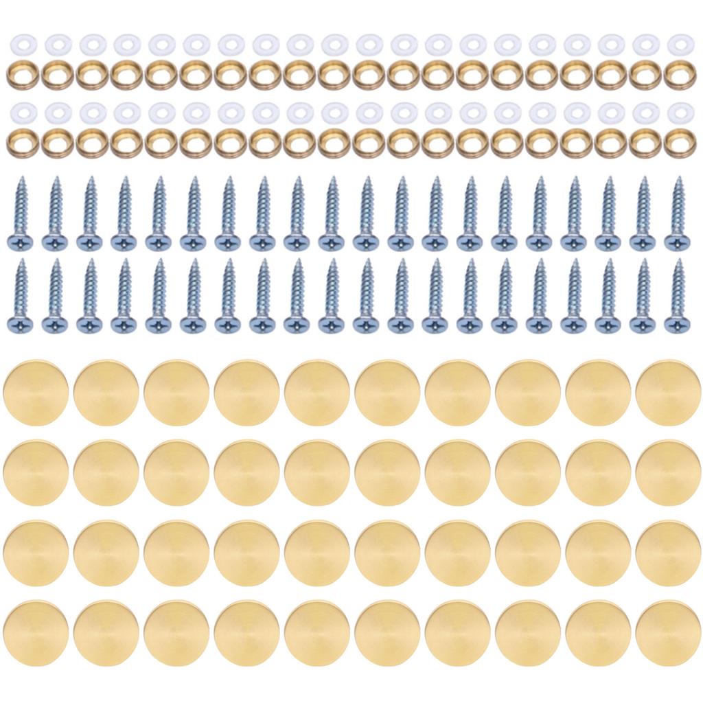 40 шт. Зеркальные винты со стальными декоративными колпачками Декоративные шляпки гвоздей Крышки для винтов для сантехники в ванной и на кухне