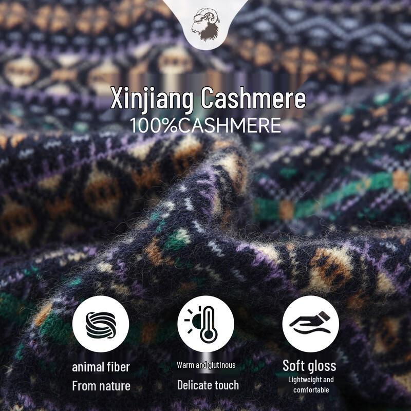 Женский кашемировый пуловер Zhaojun в стиле Fair Isle