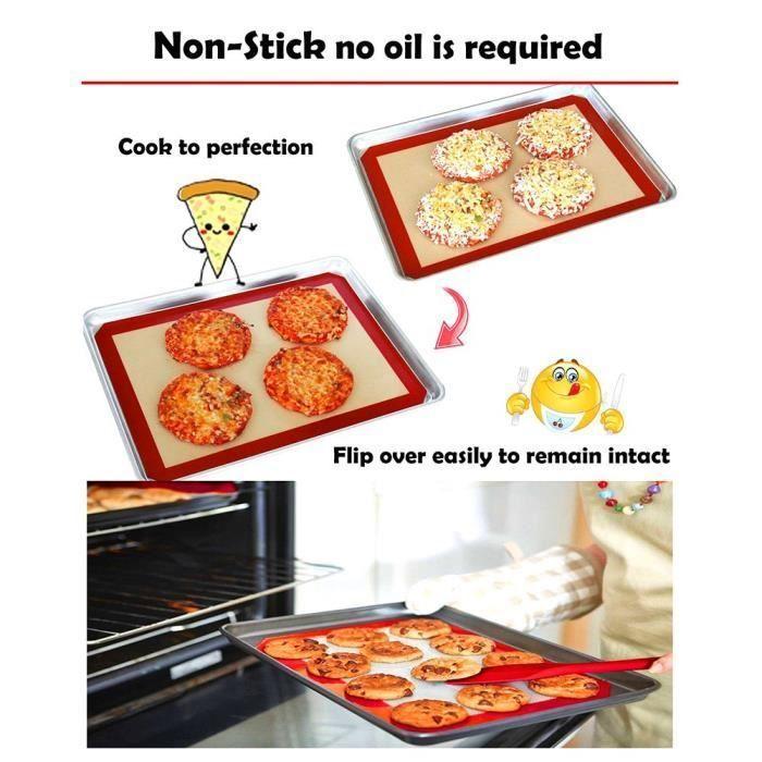 Tapis de cuisson - ARTELYS - 40x30 cm - 2 pièces - Anti-adhérent - Réutilisable 5000 utilisations