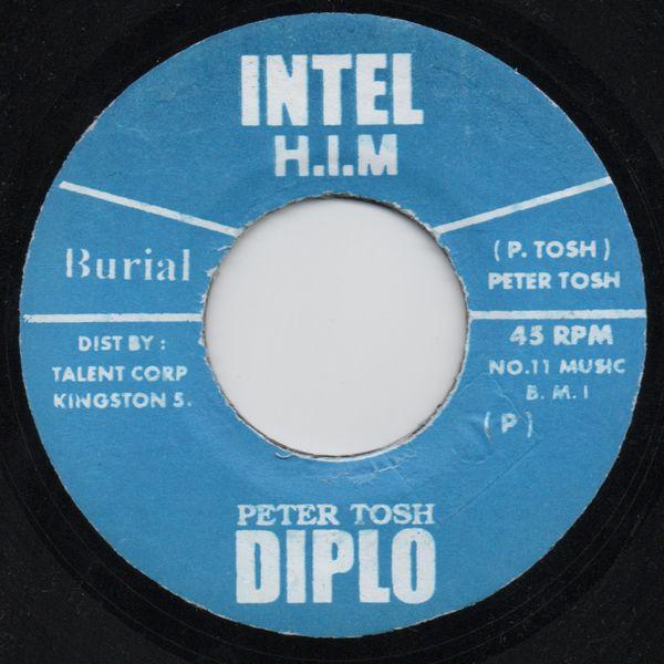 7-дюймовая пластинка PETER TOSH Burial NONE Intel Diplo Ямайка Регги Ска Даб Б/у