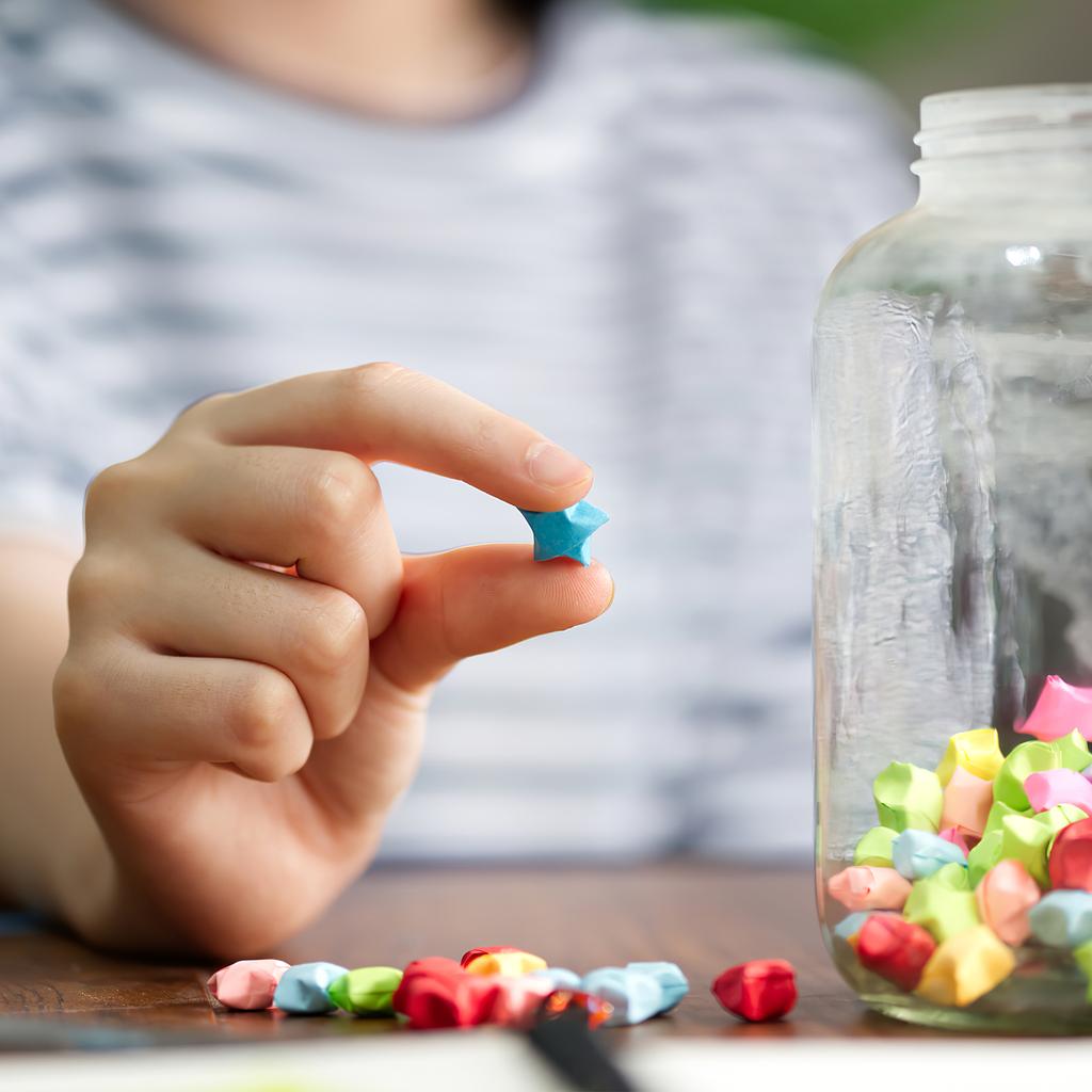 1290 шт оригами звезда бумага декоративные полоски для поделок счастливая вечеринка DIY блестящие звезды