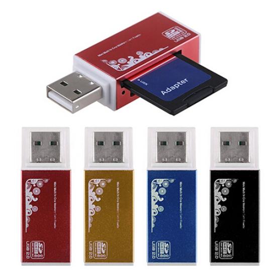 USB 2.0 All In 1 Multi Memory Card Reader for Micro SD SDHC TF M2 MMC MS PRO DUO