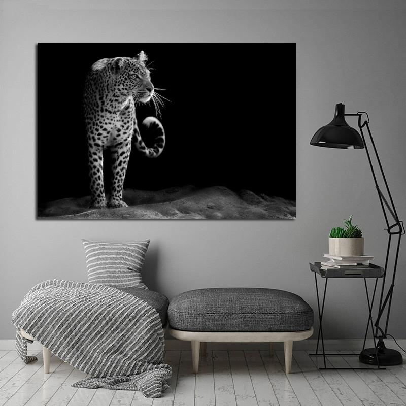Леопардовые фотографии, постеры, принты, гепард, холст, картина, настенное искусство, черно-белое животное для гостиной, домашний декор, Cuadros