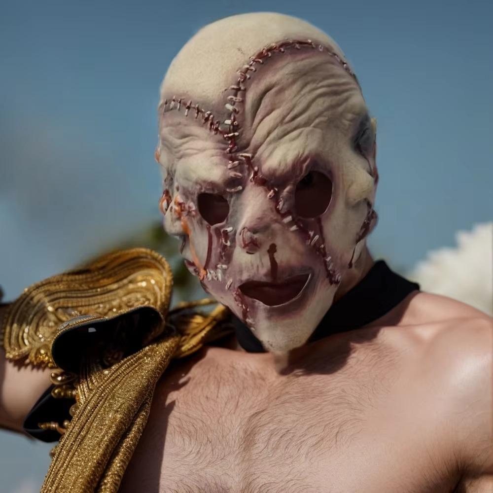 Realistic Halloween Scary Mask Latex Cosplay Costume Mask Performance Prop