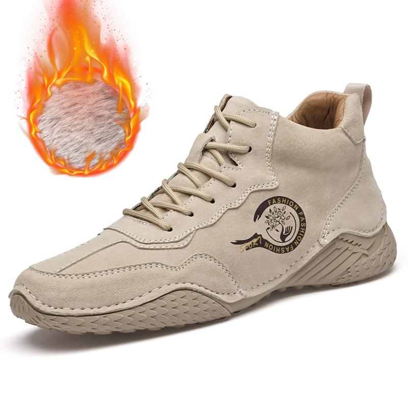 Ботинки из натуральной кожи ручной работы, мужская обувь, удобные ботильоны для мужчин, повседневная обувь, мокасины, мужские зимние ботинки