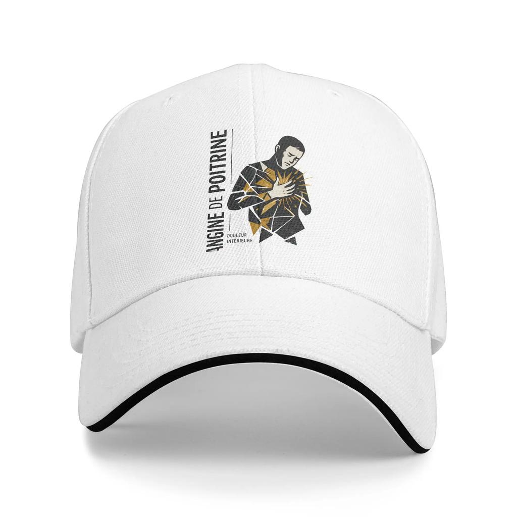 Angine De Poitrine Baseball Cap Retro Sherpa Unisextra Sandwich Hat Unisex Style Adjustable Hats Cap Workouts