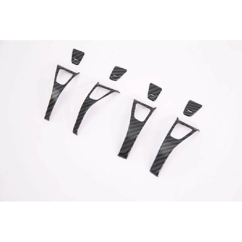 Interior Door Lock Switch Carbon Fiber Cover Trim For Tesla Model Y -