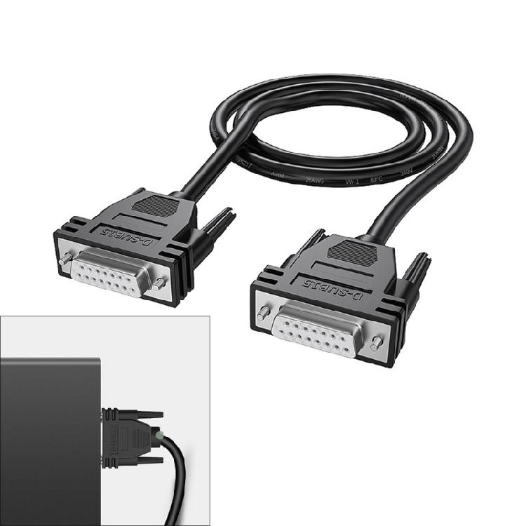 Кабель DB15 DB15 Female to Male Кабель для передачи данных Двойное экранирование Металлическая оплетка и защита из алюминиевой фольги