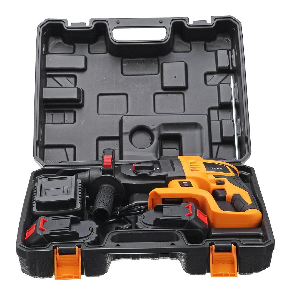 800 Вт Электрический Бесщеточный Аккумуляторный Роторный Молоток Дрель Ударный Инструмент с Литий-ионным Аккумулятором