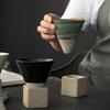 Conical Coffee Cup Japanese Style Retro Ceramic Coffee Cup Rough Pottery Tea Cup Latte Cup for Home Office