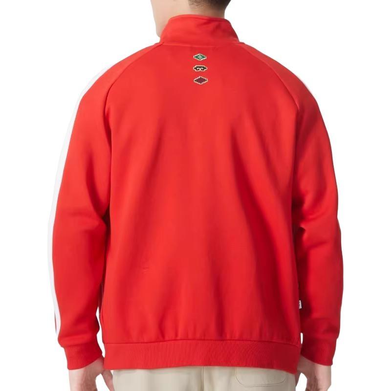 PUMA Stripe Colorblock Loose Casual Jacket Red Men's 536579-11