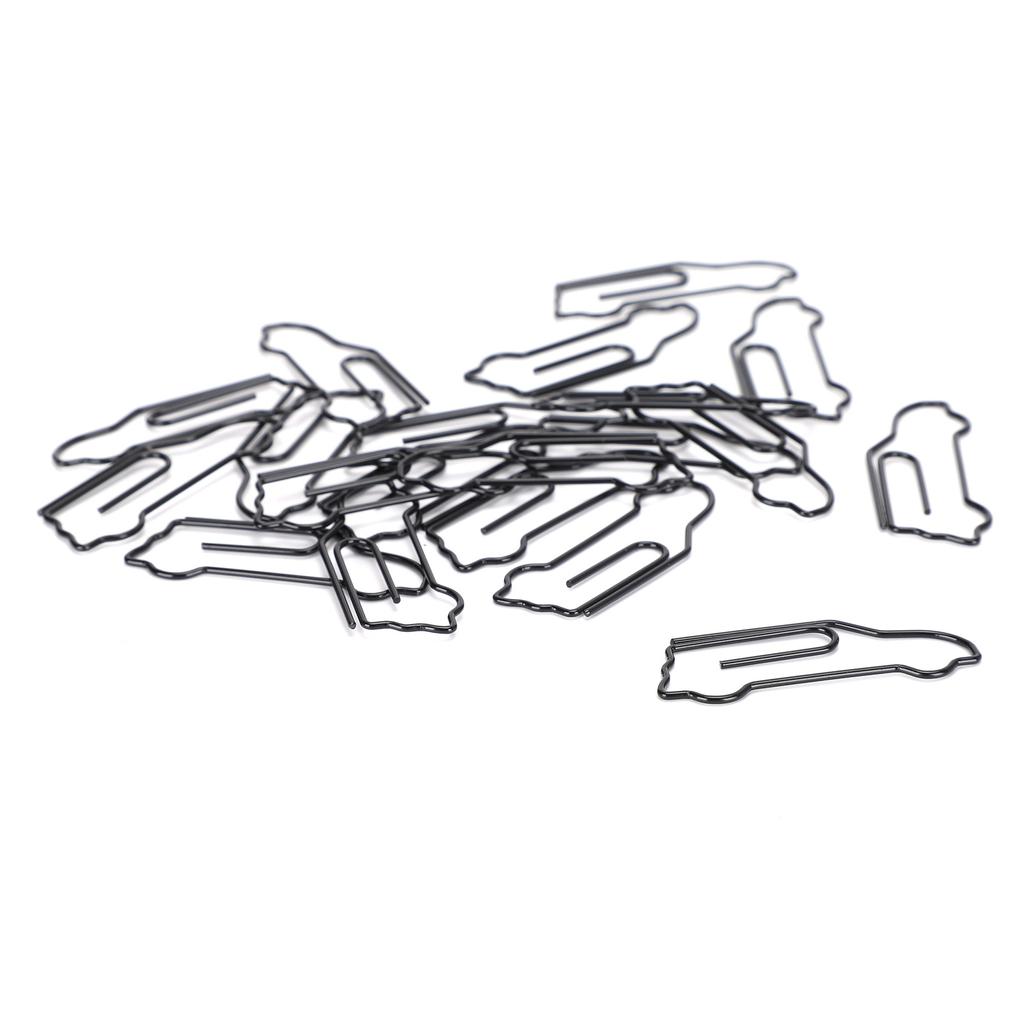 30 шт. ассорти из скрепок в форме автомобиля, принадлежности для творчества, моделирования металла, украшения, черный цвет