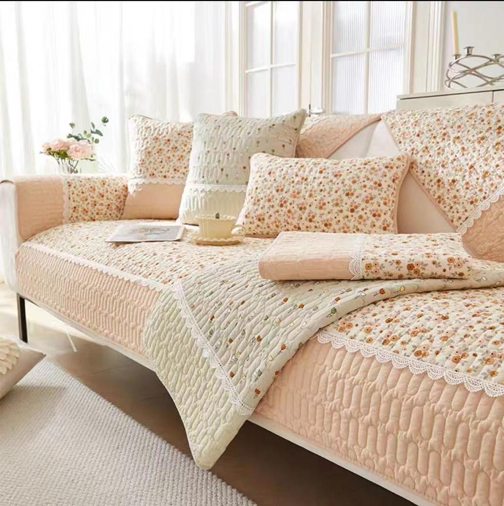 Fabric Pure Cotton Sofa Cushion Pastoral Sofa Cover Four Seasons Universal Sofa Cover Cloth Towel Autumn and Winter