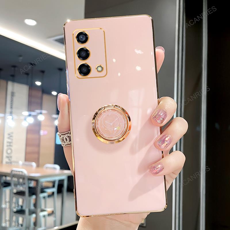 A9 A5 2020 роскошный модный чехол-держатель с покрытием для Oppo A54 A74 A16 A57 A53 A52 A54s A93 A17 4g 5g подставка силиконовая задняя крышка