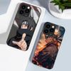 Закаленный стеклянный корпус с рисунком Наруто, защитный чехол, мягкий чехол для iPhone Samsung