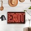 Vintage Neon Exit Sign Metal Wall Art Perfect for Home Bar Garden Coffee Shop Ideal for Christmas Thanksgiving Halloween Decor