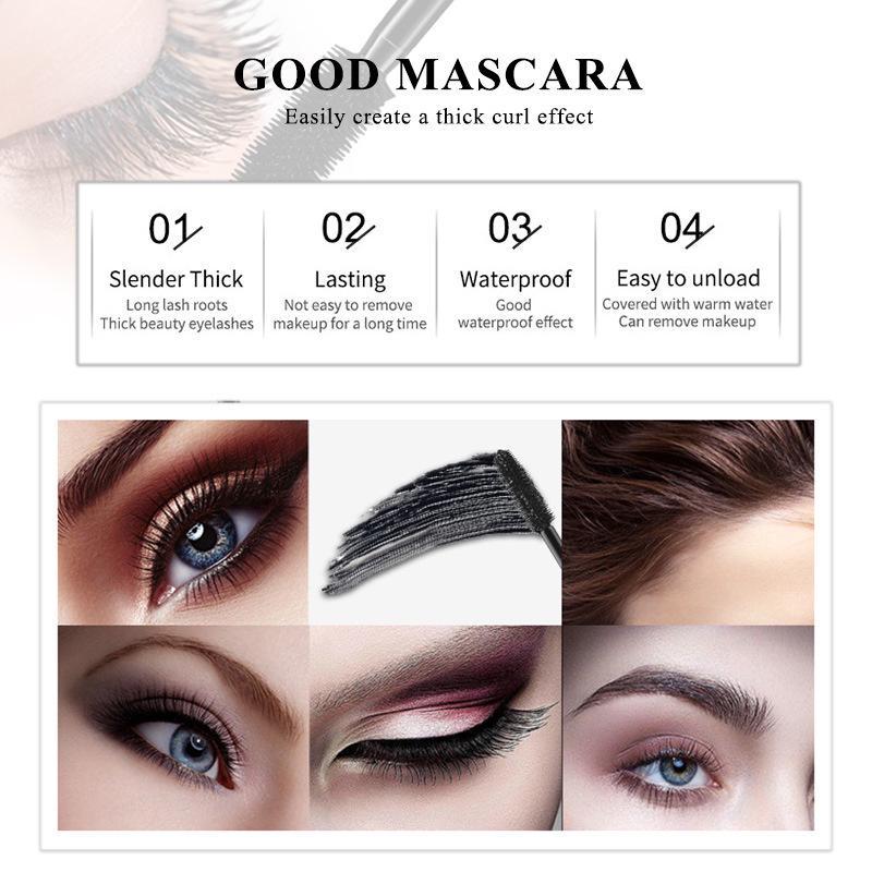 4d шелковая тушь для ресниц, длинная керлинговая тушь для макияжа ресниц, черная водостойкая волоконная тушь для ресниц, макияж