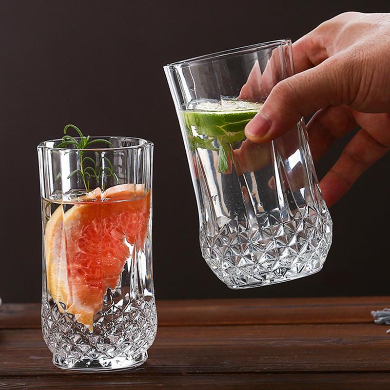 85 мл/215 мл/310 мл/250 мл/360 мл Бокал Коллинз Стаканы для виски Дно с ромбовидным рельефом Чашка для напитков Бытовая Tazas Кофейная посуда Посуда для напитков