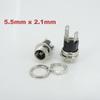 5 пар DC 025m 3Pin Terminal DC female Power Plug Jack 5.5mm x 2.1mm 5.5*2.5 гнездо Электрический разъем с пылезащитным колпачком