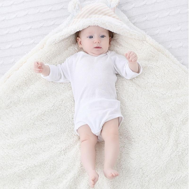 Зимнее одеяло для маленьких мальчиков и девочек, флисовое пеленание, спальный мешок для новорожденных, детское постельное белье, одеяло 80*80 см