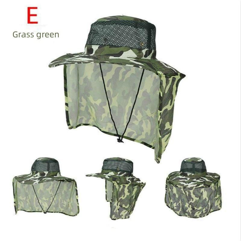 Рыболовная шляпа на открытом воздухе с широкими полями, мужская дышащая сетчатая рыболовная шапка, пляжные шляпы, камуфляжная защита от солнца и ультрафиолета