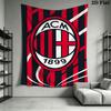 Логотип AC Milan Настенное Полотно Печатное Тканевое Покрывало Декоративные Гобелены для Спальни Гостиной Домашний Декор