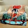 Egyptian Deity, Sun Symbol, River Scene bedroom Blanket for Livingroom Couch lunch break Soft throw for Friend's festival Gift