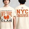 Wu-Tang Clan 2026 NYC TAKEOVER Графическая хлопковая футболка унисекс 2026 Лето Новая мужская Y2k Хип-хоп Круглый вырез Повседневная одежда Крутая футболка