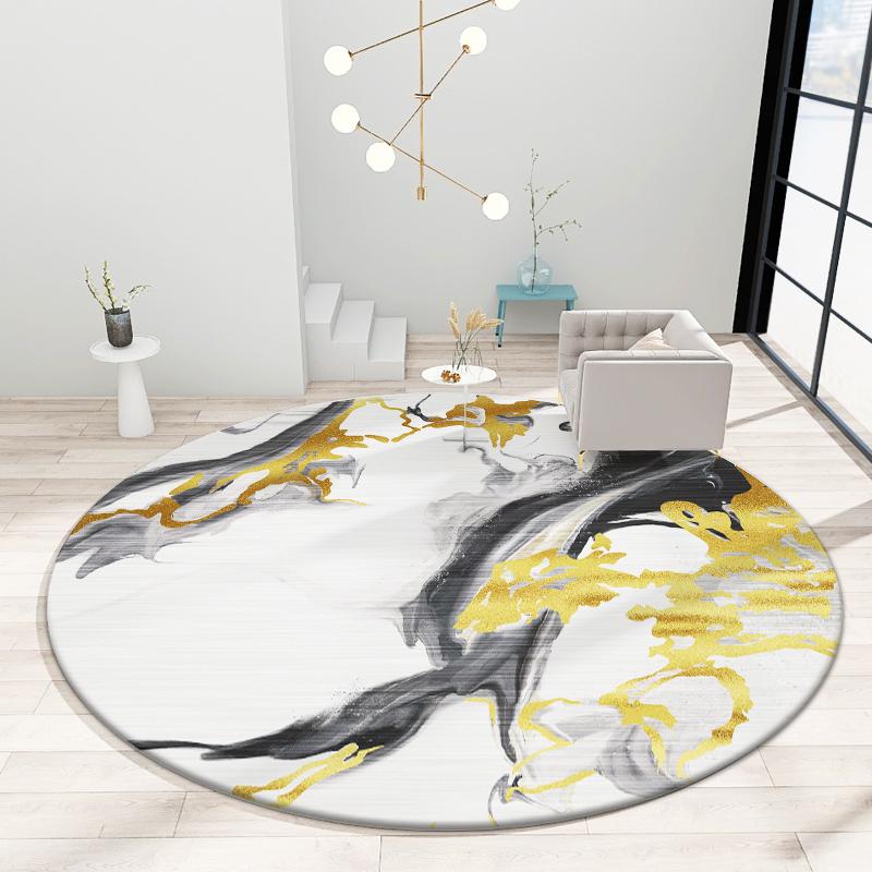 Круглые коврики в японском и корейском стиле для декора спальни, ковры для украшения гостиной, домашний ковер для подростков, коврик для дивана, коврик