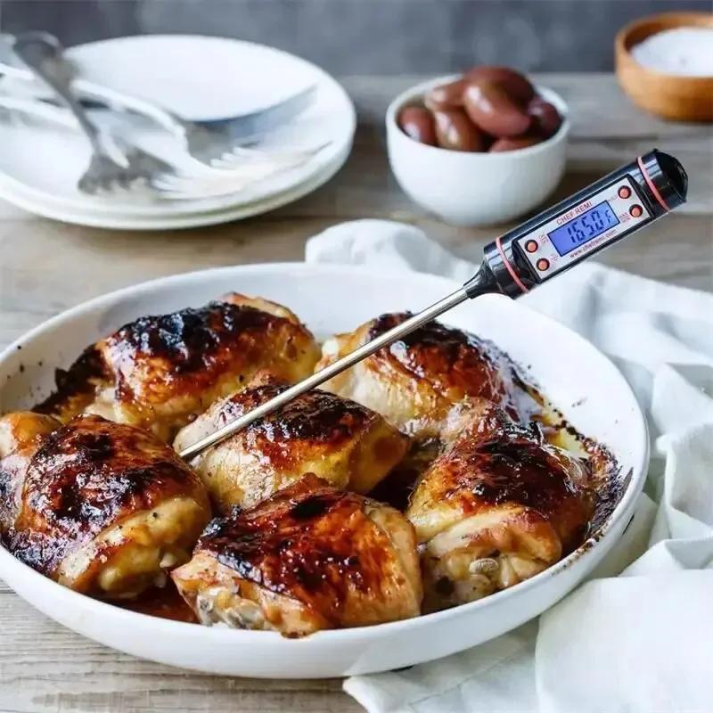1 шт. измеритель температуры, новый термометр для мяса, кухонный цифровой зонд для приготовления пищи, электронные инструменты для барбекю
