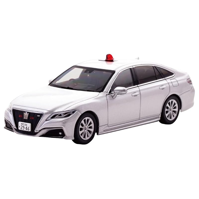 RAI'S 1/43 Toyota Crown (АРС220) Автомобиль мобильного подразделения дорожной полиции префектуры Хиого 2022 года (Серебряный под прикрытием) Готовая модель