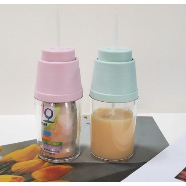 Соломенная чашка для йогурта Agaphra Tritan Sweetie 80 мл, Indie Pink, 1 шт.