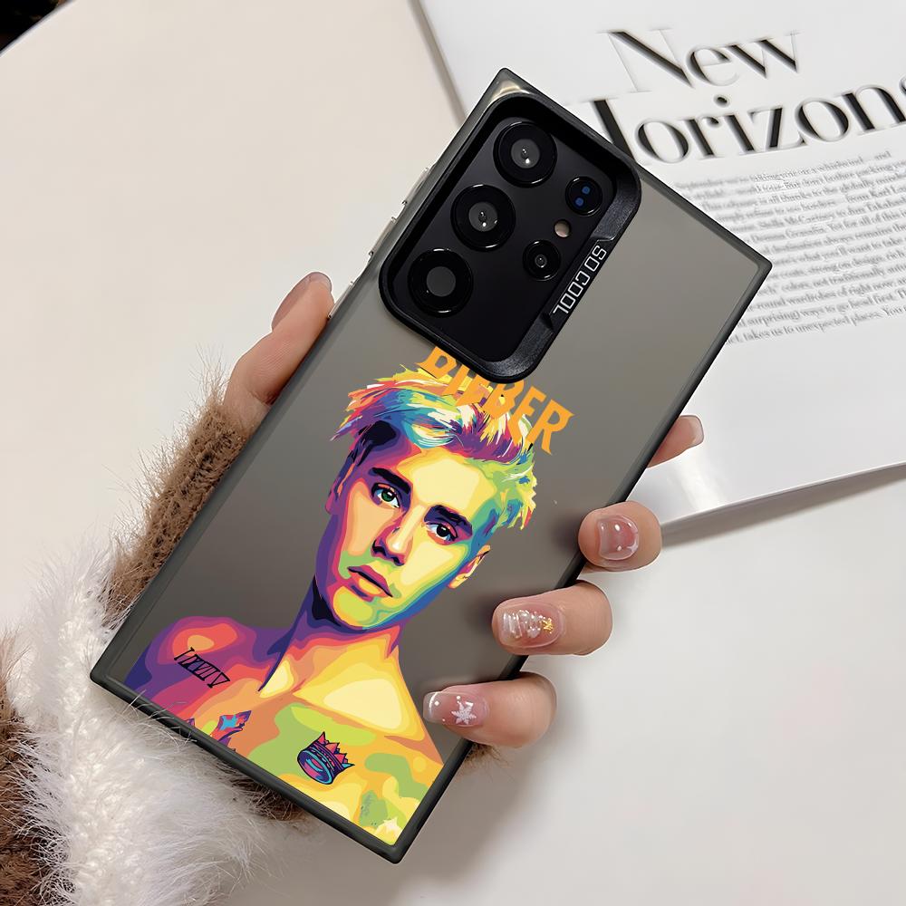 Чехол для телефона певца J-Justin B-Bieber для Samsung Galaxy S25 Edge S24 S23 S22 S21 S20 Ultra Funda Силиконовый Серебряный Чехол