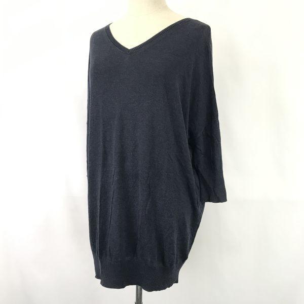 MACKINTOSH PHILOSOPHY Silk Blend Dolman Top Dress Women’s 38 Navy(USED)