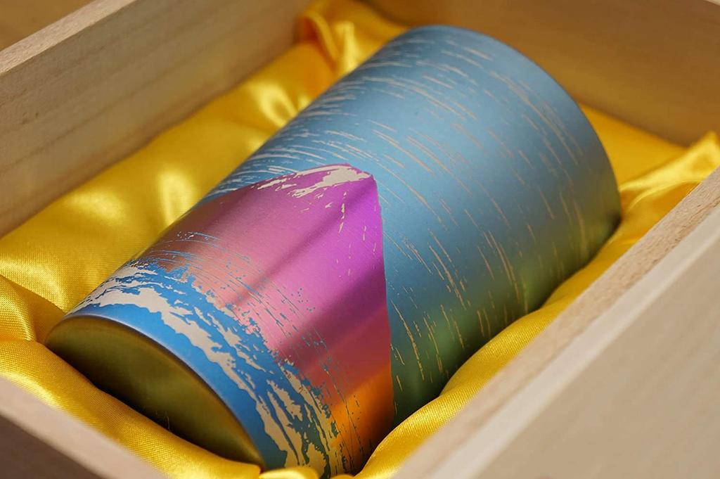 HORIE Титановый двойной стакан из префектуры Ниигата Fuji 270cc Red Fuji в коробке из павловнии T09MFR270 T09MFR270 Tsubame,