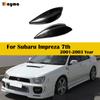 Накладки на фары из углеродного волокна для Subaru Impreza 7-го поколения 2001 - 2003, стекловолокно FRP, матовый черный грунт, накладка на веко передней фары
