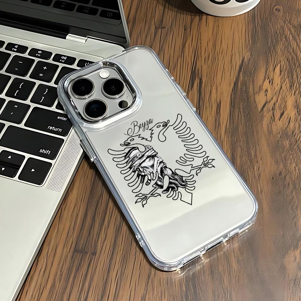 Чехол для телефона с албанским орлом для iPhone 17 16e 16 15 14 13 12 11 mini Pro Max X XR XSMAX 8 7 Air Plus Прозрачный Мягкий Чехол