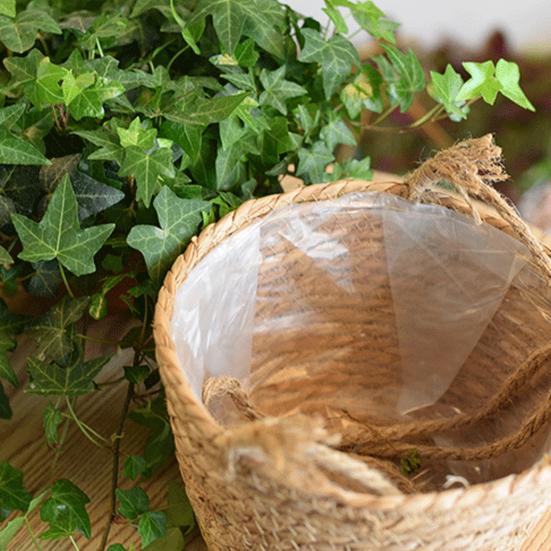 Подвесное кашпо из хлопковой веревки, прочная плетеная вручную корзина для цветов, деревенский шарм, держатель для растений, горшок для выращивания орхидей