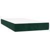 Box Spring Bed with Mattress Dark Green 90 x 190 cm Velvet