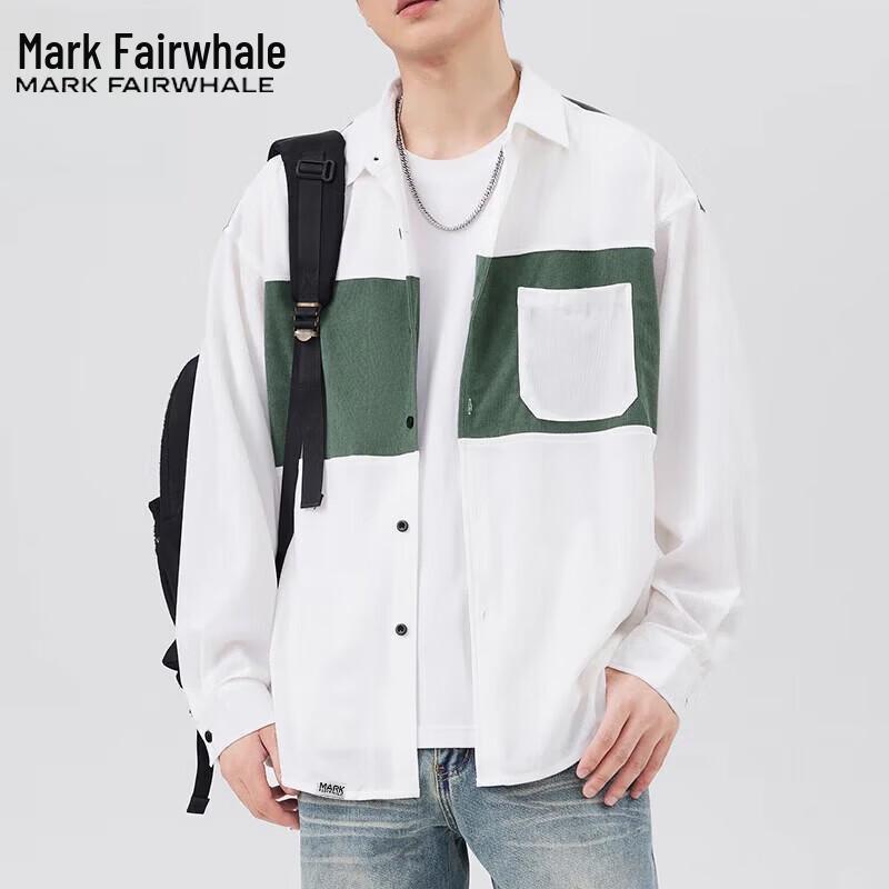 Mark Fairwhale Мужская повседневная рубашка с длинным рукавом