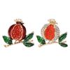 Fashion Rhinestone Fruits Brooch Exquisite Lapel Pins Pomegranate Brooches  Jewelry Accessories